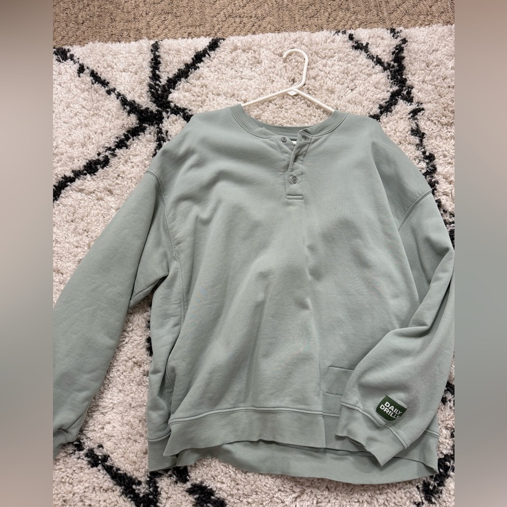 Daily Drills Harbor Henley Oversized Crew